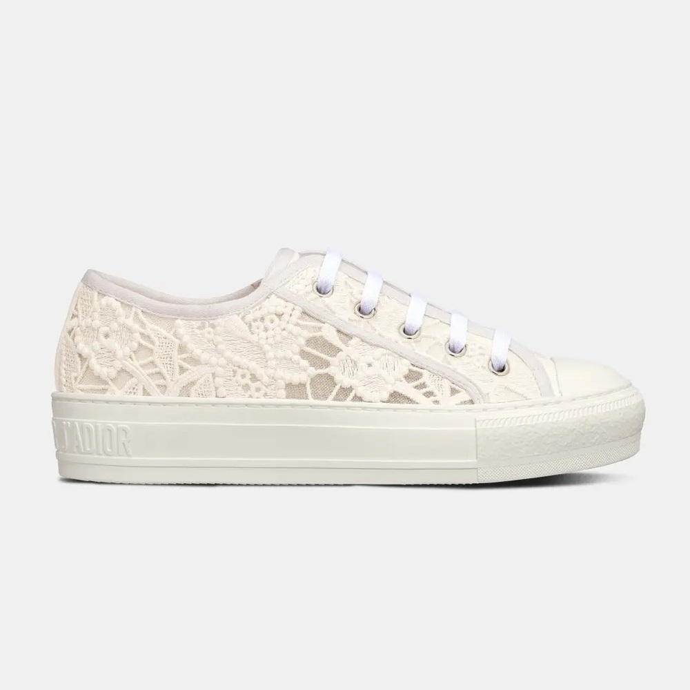 Christian Dior Walk’N’Dior Macrame Ivory Embroidery Sneaker Sz. 36
